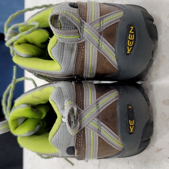 Keen Voyageur Women's Shoe Size 9.5 Green Brown Leather Hiking Sneaker - Picture 4 of 16